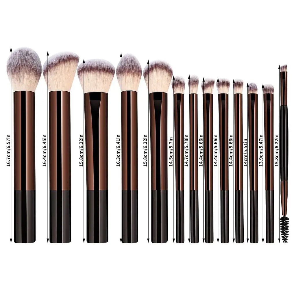 Kit de 13 Pinceaux de Maquillage Professionnels - Luxe & Douceur