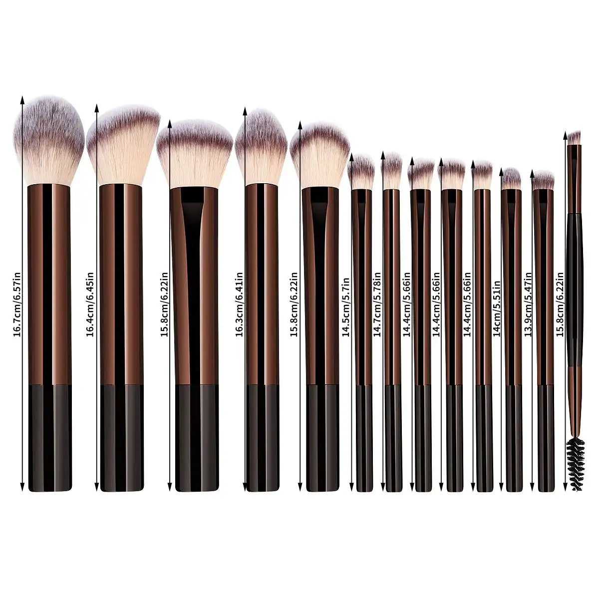 Kit de 13 Pinceaux de Maquillage Professionnels - Luxe & Douceur