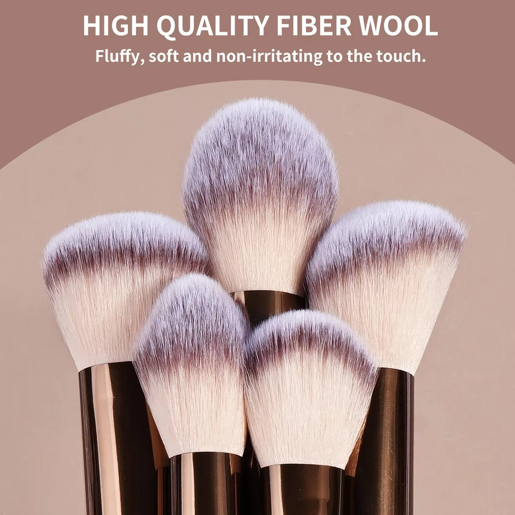 Kit de 13 Pinceaux de Maquillage Professionnels - Luxe & Douceur