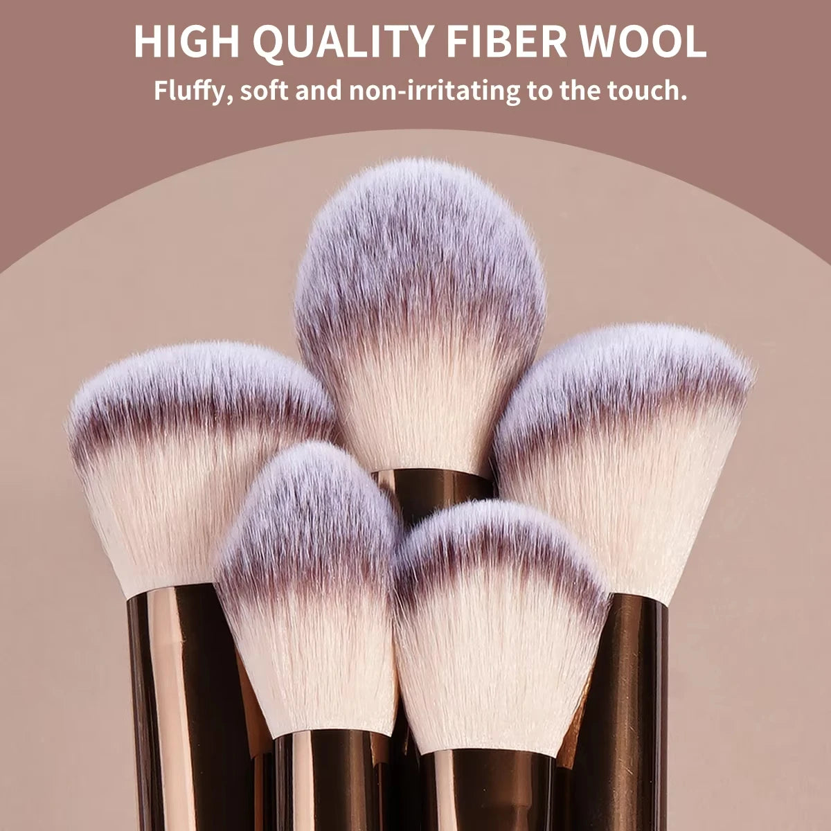 Kit de 13 Pinceaux de Maquillage Professionnels - Luxe & Douceur